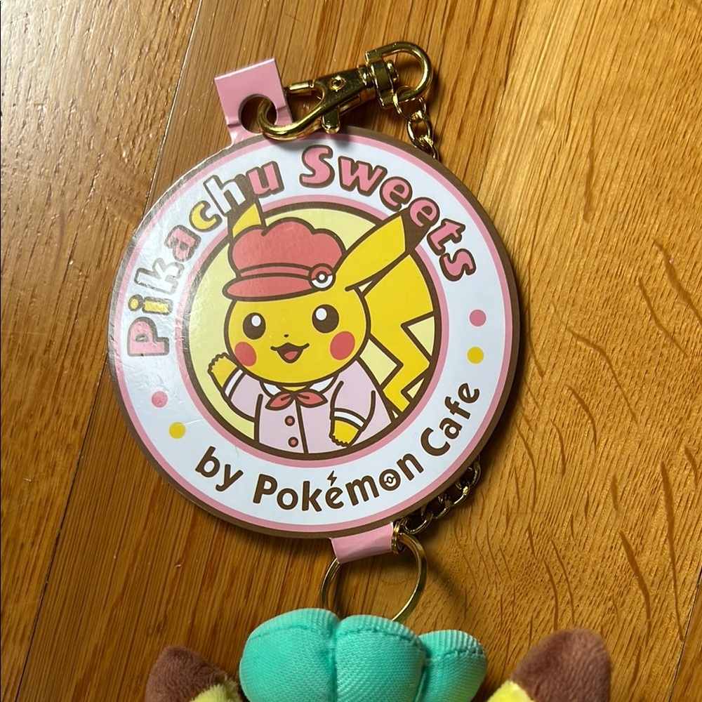 NEW Pokemon Cafe Pikachu Sweets Plush Chef Pikachu Plush Keychain - Teal - Picture 6 of 7